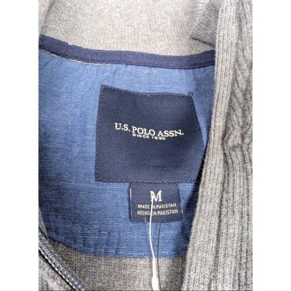 NWT Polo Ralph Lauren Men's Sweater Sz M Heather Blue 1/4 Zip Pony Logo - Picture 4 of 15